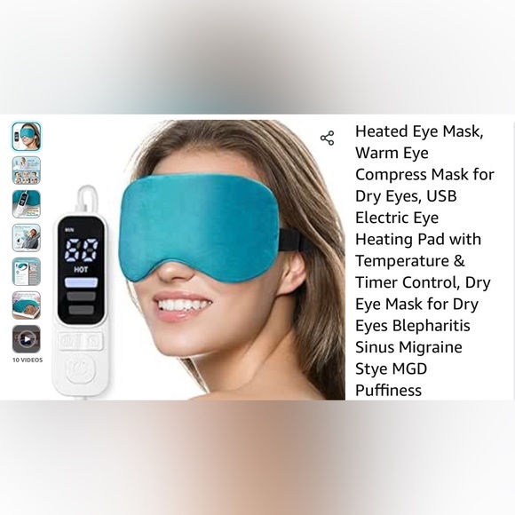 ezona Other Heated Eye Mask Warm Eye Compress Dry Eyes Electric Eye
